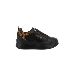 Paciotti 4US 4BX258 Sneakers Donna Platform Stringate Nero-Leopardato