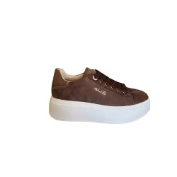 Paciotti 4US 4BX256 Sneakers Donna Platform Stringate Marrone