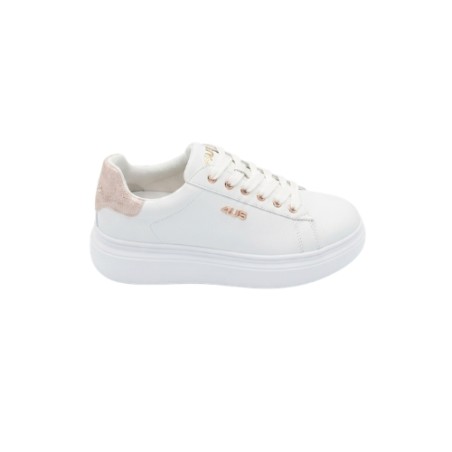 Paciotti 4US 4BX253 Sneakers Donna Stringate Bianco-Beige