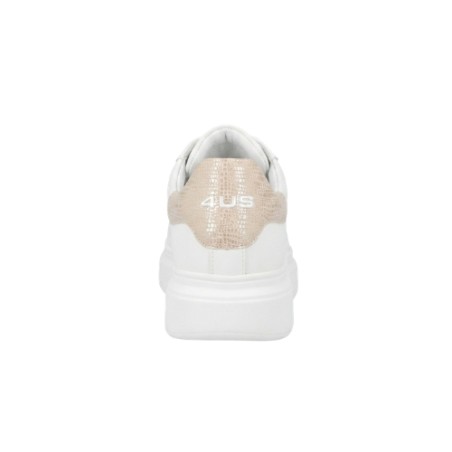 Paciotti 4US 4BX253 Sneakers Donna Stringate Bianco-Beige