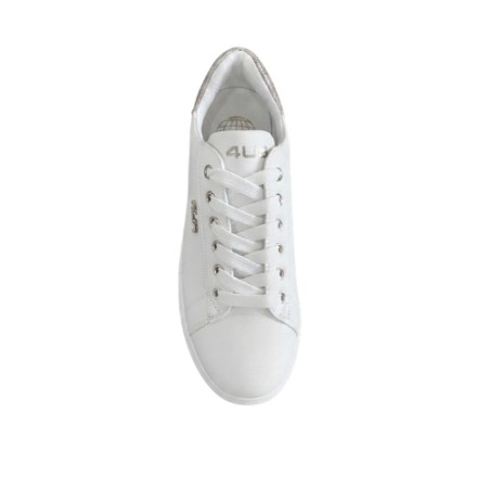 Paciotti 4US 4BX253 Sneakers Donna Stringate Bianco-Beige