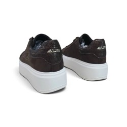 Paciotti 4US 4BX254 Sneakers Donna Platform Stringate Marrone 2