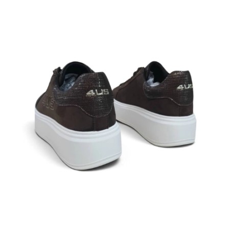 Paciotti 4US 4BX254 Sneakers Donna Platform Stringate Marrone