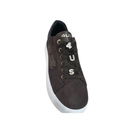 Paciotti 4US 4BX254 Sneakers Donna Platform Stringate Marrone
