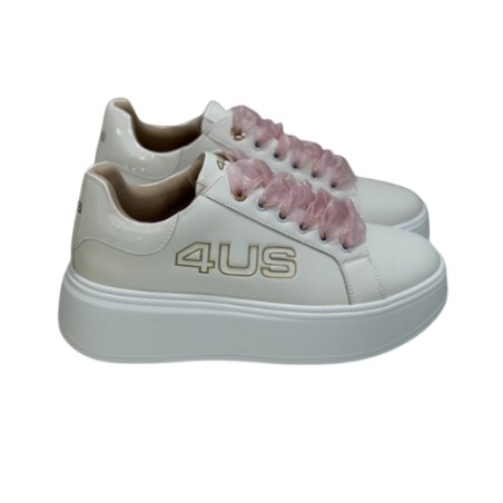 Paciotti 4US 4BX254 Sneakers Donna Platform Stringate White
