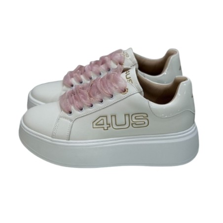 Paciotti 4US 4BX254 Sneakers Donna Platform Stringate White