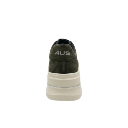 Paciotti 4US 4BX261 Sneakers Donna Platform Stringate Con Accessorio Green