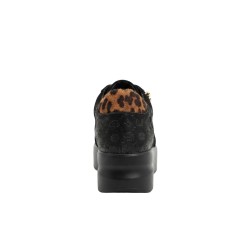 Paciotti 4US 4BX269 Sneakers Donna Zeppa Stringate Con Zip Laterale Black 2