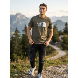 The North Face NF0A8B6J21L EVOLUTION DOME REGULAR T-shirt Uomo Taupe Green 2