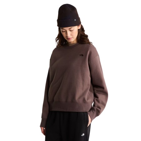 The North Face NF0A8HBY1OI Essential Simple Dome Boxy Felpa Donna Marrone