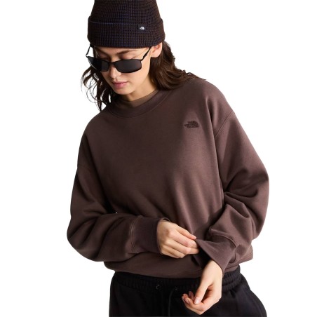 The North Face NF0A8HBY1OI Essential Simple Dome Boxy Felpa Donna Marrone