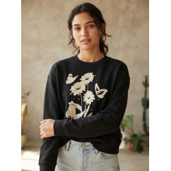 Levi's 005OZ-0029 GRAPHIC VINTAGE BOXY CREW Felpa Donna Girocollo Nero 2