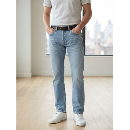 LEVI'S 08513-0933 513 SLIM STRAIGHT WORN TO Jeans Uomo Azzurro
