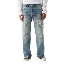 LEVI'S 0057U-0020 501 LOOSE LARKSPUR PAINTER Jeans Uomo Con Strappi Azzurro 2