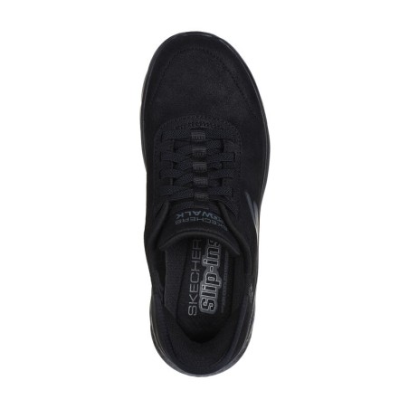 SKECHERS 124837 GO WALK FLEX Sneakers Donna Con Lacci Elastici Slip-Ins Black