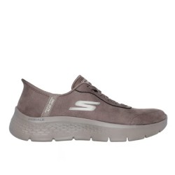 SKECHERS 124837 GO WALK FLEX Sneakers Donna Con Lacci Elastici Slip-Ins Brown