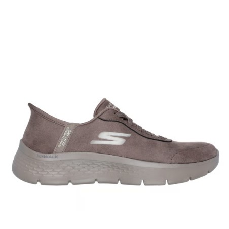 SKECHERS 124837 GO WALK FLEX Sneakers Donna Con Lacci Elastici Slip-Ins Brown