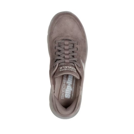 SKECHERS 124837 GO WALK FLEX Sneakers Donna Con Lacci Elastici Slip-Ins Brown