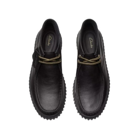 CLARKS TORHILL HI Stivaletto Uomo Con Lacci In Vera Pelle Nero