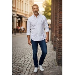 Ralph Lauren Polo OXFORD Camicia Uomo Slim-Fit  Bianco 2