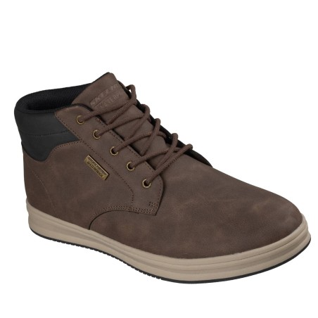 SKECHERS 211461 PALMIRO WALLACE Stivaletto Uomo Stringati Waterproof Choc