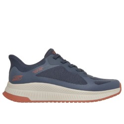 SKECHERS 118423 BOBS SQUAD 4 Sneakers Uomo Con Lacci Elastici Slip-Ins Navy