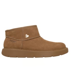 SKECHERS 167848 KEEPSAKES COZY MINI Stivaletto Donna Con Pelliccia Slip-Ins Chestnut