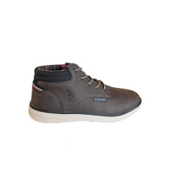 U.S. Polo Assn. YGOR013 Sneakers Mid Uomo Stringate Con Logo Laterale Dark Brown