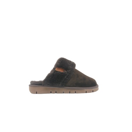 Grunland LOXI CI3023-G7 Pantofola Donna Con Pelliccia Testa Di Moro