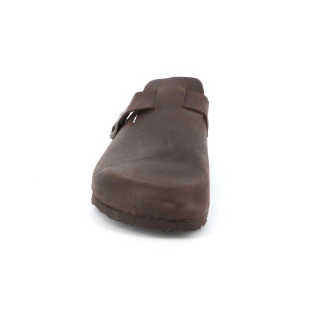 Grunland BOBO CB2224-40  Sabot Uomo In Pelle Con Fibbia Regolabile Mogano