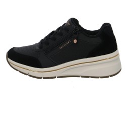 SKECHERS 190370 BILLION FLEX LUXE UP Sneakers Donna Zeppa Con Zip Laterale Nero