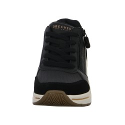 SKECHERS 190370 BILLION FLEX LUXE UP Sneakers Donna Zeppa Con Zip Laterale Nero 2