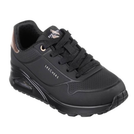Skechers 310545L UNO GEN1-SHIMMER AWAY Sneakers Ragazza Stringate Nero