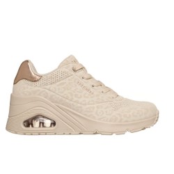 SKECHERS 177521 UNO WEDGE SAFARI DAZE Sneakers Donna Con zeppa Stringate Off White