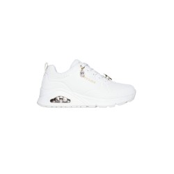 Skechers 310562L UNO GEN1-TRENDY JEWELS Sneakers Ragazza Stringate Con Accessorio White/Gold
