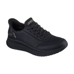 SKECHERS 117740 BOBS SQUAD 4 KEY LOOK Sneakers Donna Con Lacci Elastici Slip-Ins Black 2