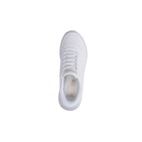 SKECHERS 177394 UNO LITE FLOATING STEPS Sneakers Donna Con Lacci Elastici Slip-Ins White