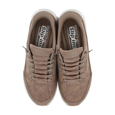 SKECHERS 150507 CONTOUR FOAM NATURAL EASE Sneakers Donna Con Lacci Elastici Slip-Ins Chestnut