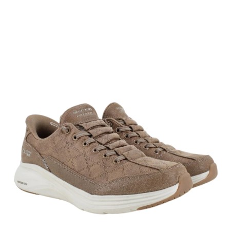 SKECHERS 150507 CONTOUR FOAM NATURAL EASE Sneakers Donna Con Lacci Elastici Slip-Ins Chestnut