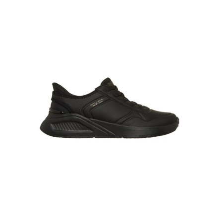 SKECHERS 177394 UNO LITE FLOATING STEPS Sneakers Donna Con Lacci Elastici Slip-Ins Nero