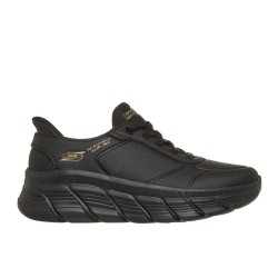 SKECHERS 117394 BOBS B FLEX HI WORKDAY Sneakers Donna Con Lacci Elastici Slip-Ins Nero