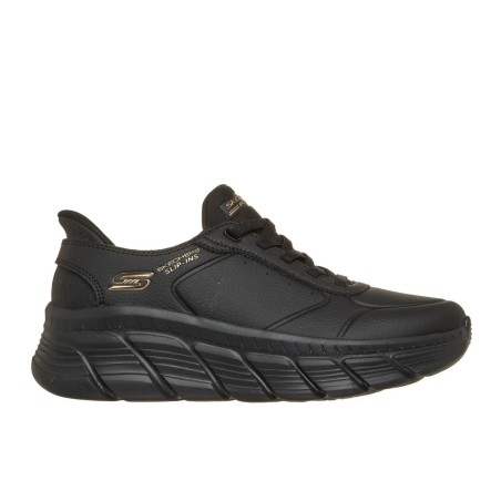 SKECHERS 117394 BOBS B FLEX HI WORKDAY Sneakers Donna Con Lacci Elastici Slip-Ins Nero