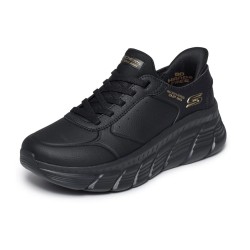 SKECHERS 117394 BOBS B FLEX HI WORKDAY Sneakers Donna Con Lacci Elastici Slip-Ins Nero 2
