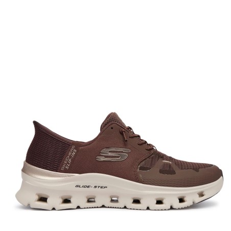 SKECHERS 150438 GLIDE STEP PRO RADIANT STRIDE Sneakers Donna Con Lacci Elastici Slip-Ins Choc