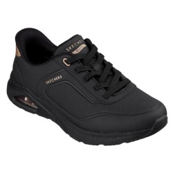 SKECHERS 190177 ARCH FIT UNO RELAXING ON AIR Sneakers Donna Con Lacci Elastici Slip-Ins Black 2