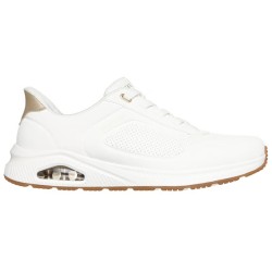 SKECHERS 190177 ARCH FIT UNO RELAXING ON AIR Sneakers Donna Con Lacci Elastici Slip-Ins White