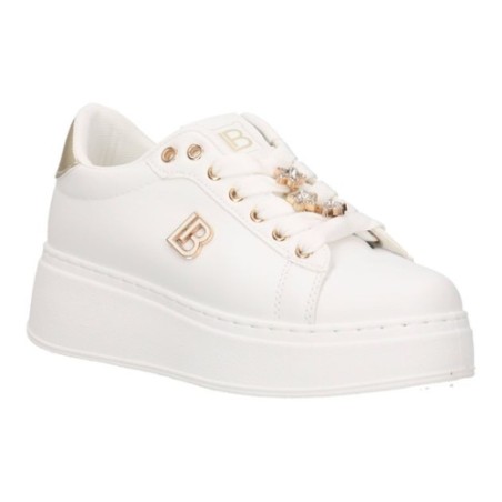 Laura Biagiotti 9820 Sneakers Donna Platform Stringate con Accessori White