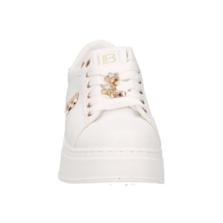 Laura Biagiotti 9820 Sneakers Donna Platform Stringate con Accessori White
