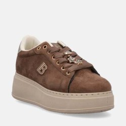 Laura Biagiotti 9820 Sneakers Donna Platform Stringate con Accessori Brown