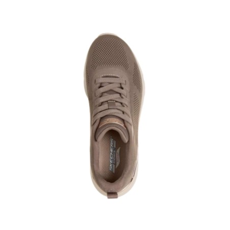 SKECHERS 117720 BOBS ARCH FIT ELEV8 Sneakers Donna Con Lacci Elastici Dark Taupe